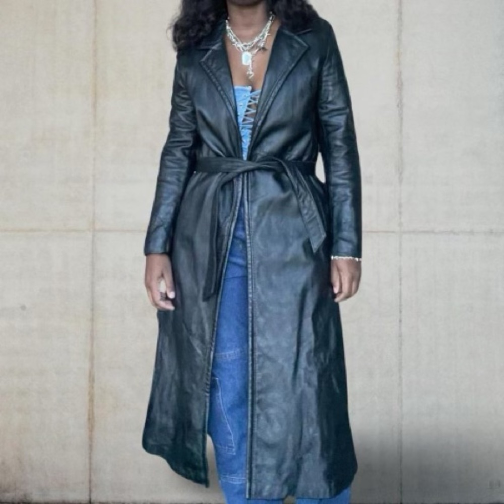 AMI Leather Ltd. Full Length Genuine Leather Coat